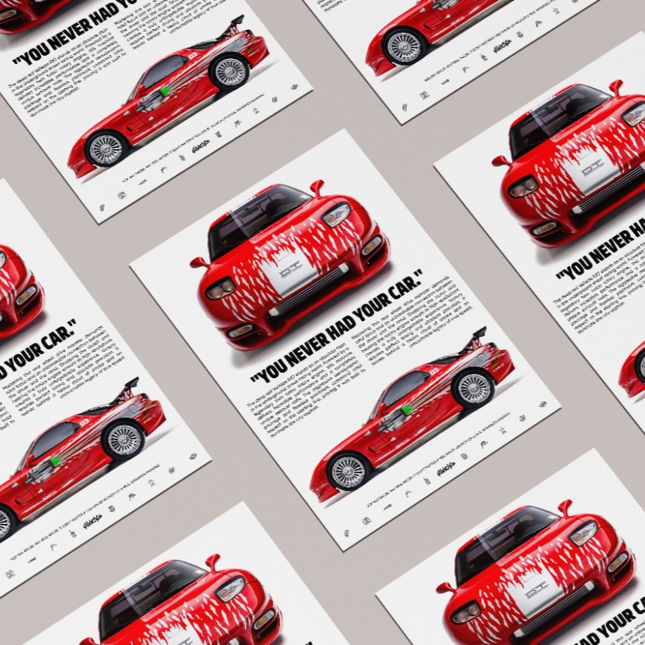 F&F Mazda RX7 Poster