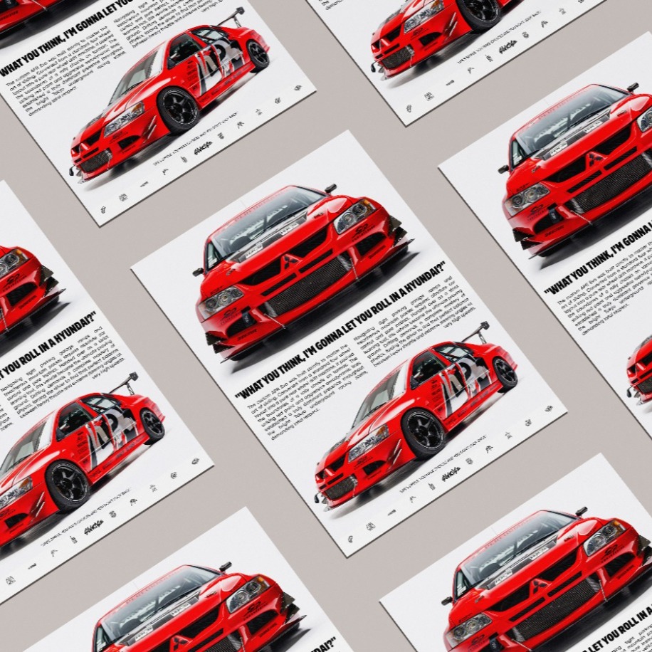 F&F Mitsubishi Lancer Evo IX Poster