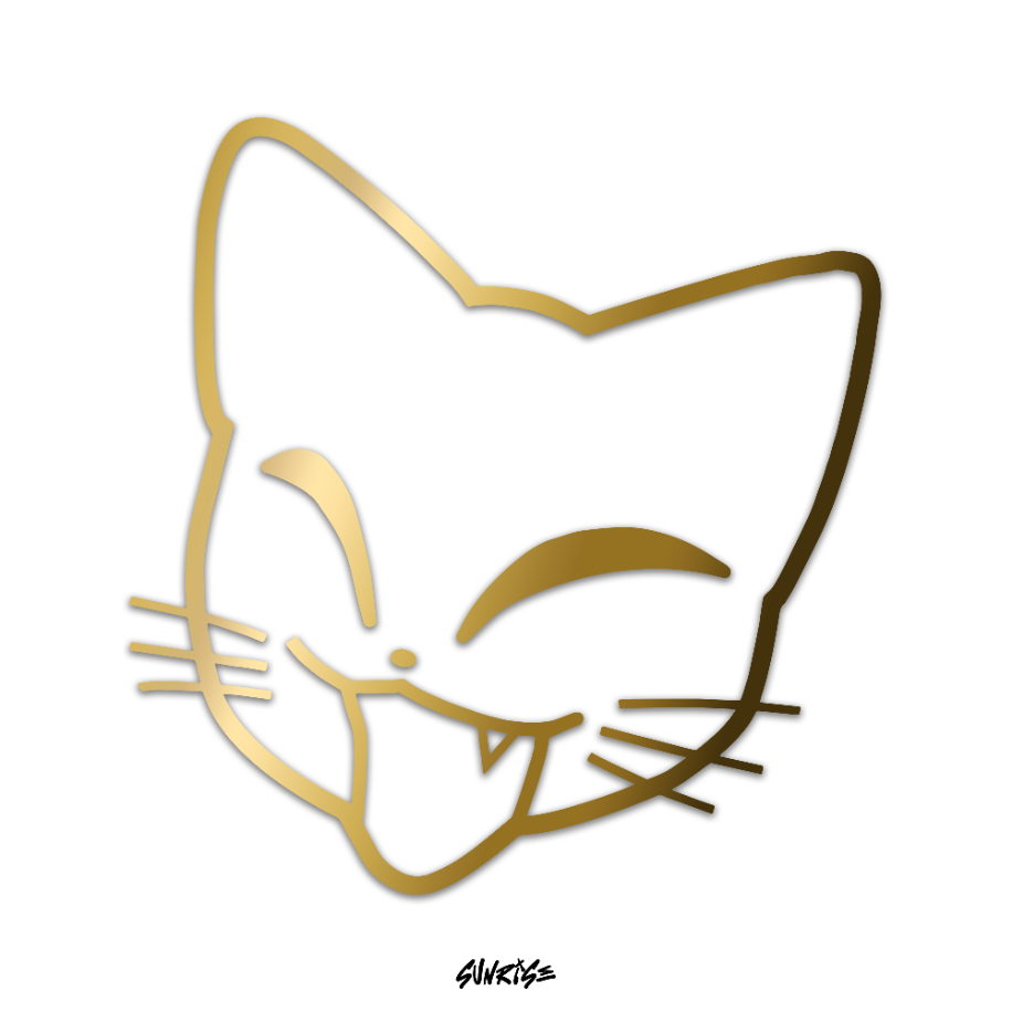 Kedi Sticker (Beyaz/Siyah)