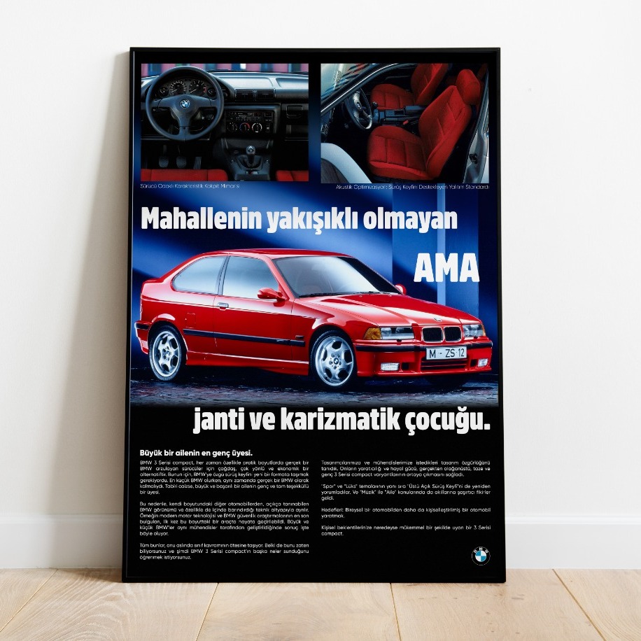 BMW E36 Compact Poster