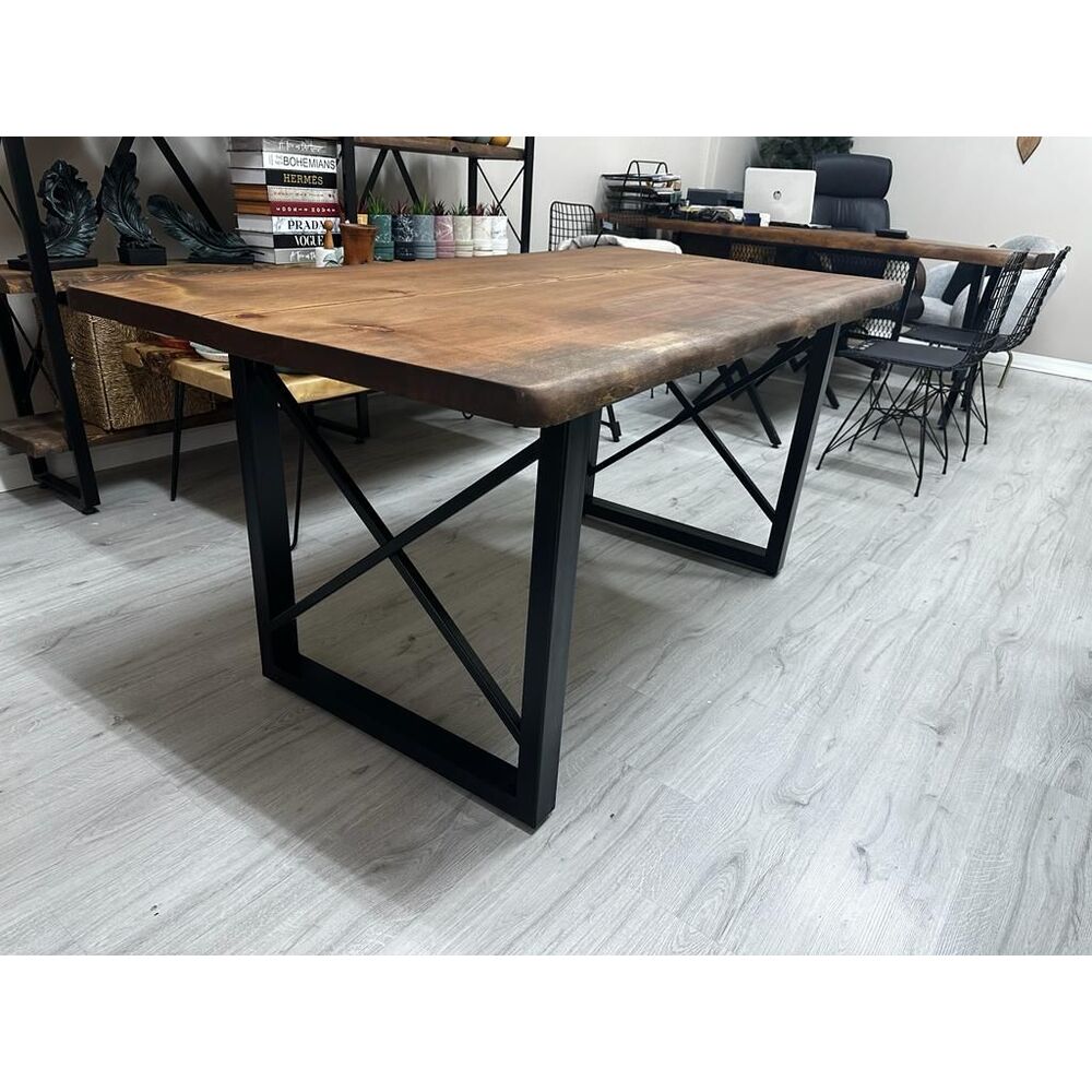 Kare çapraz metal ayak yukseklik 72cm genişlik 66cm masa ayağı 