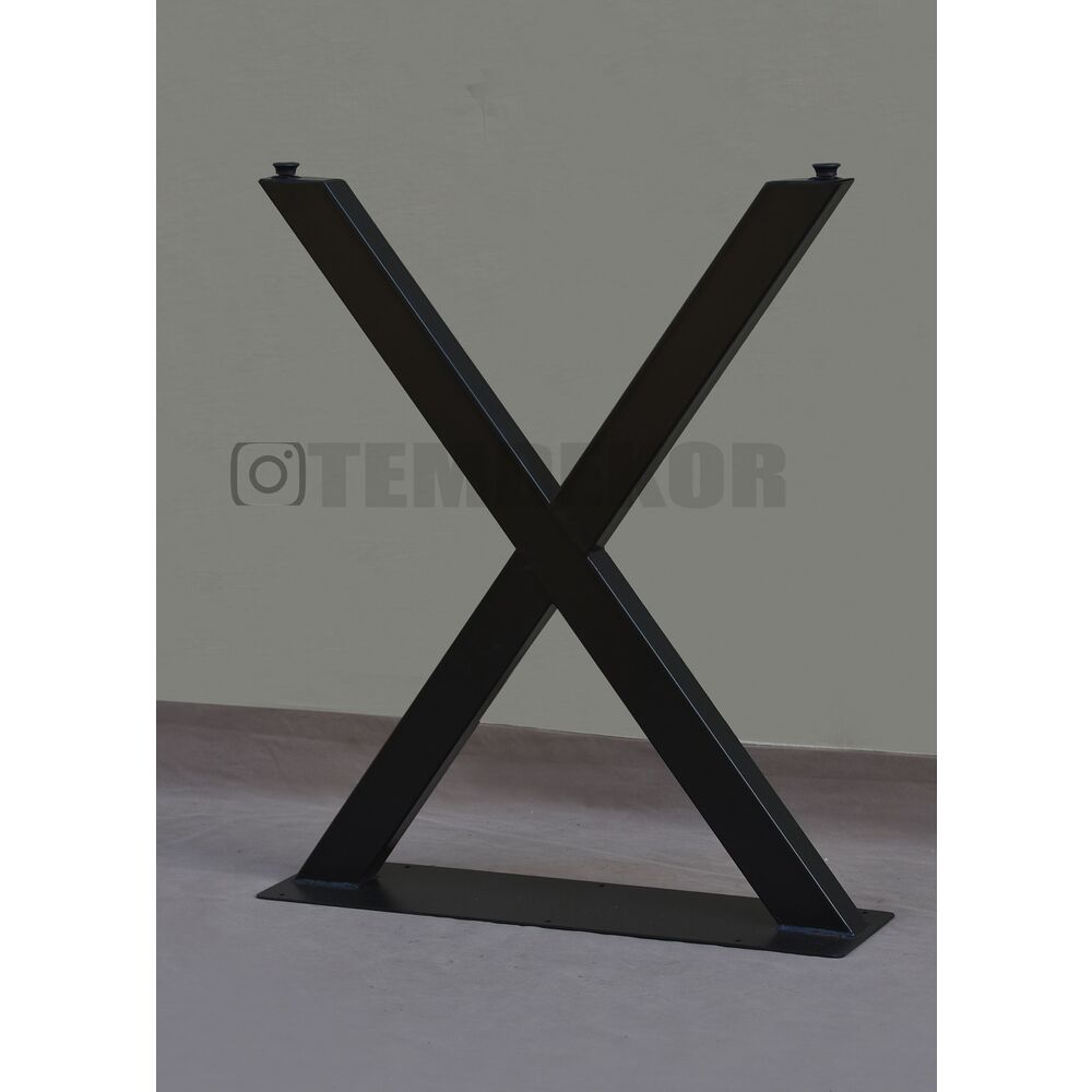 2 adet X MODEL MASA AYAĞI DOĞAL AHSAP ICIN METAL AYAKLAR 