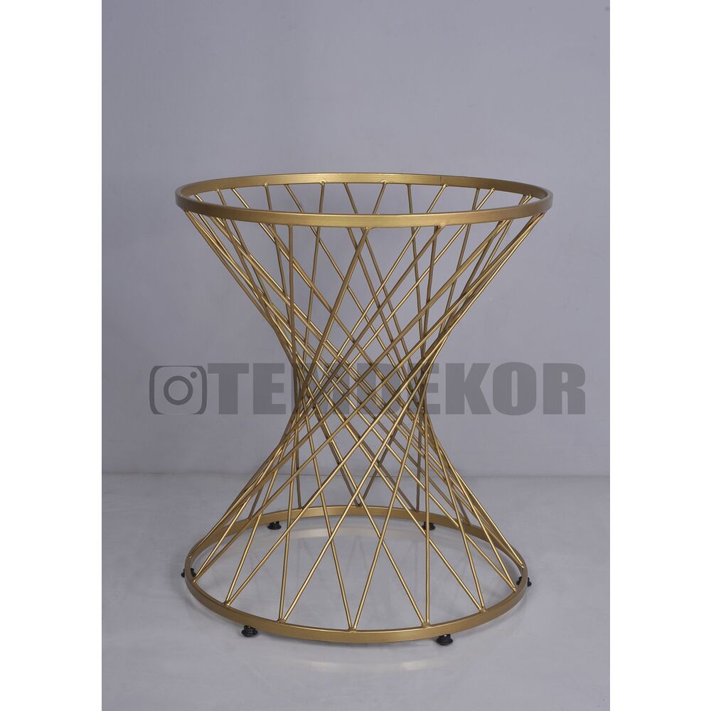 mat gold pota masa ayağı çap 64 cm yukseklik 72cm 