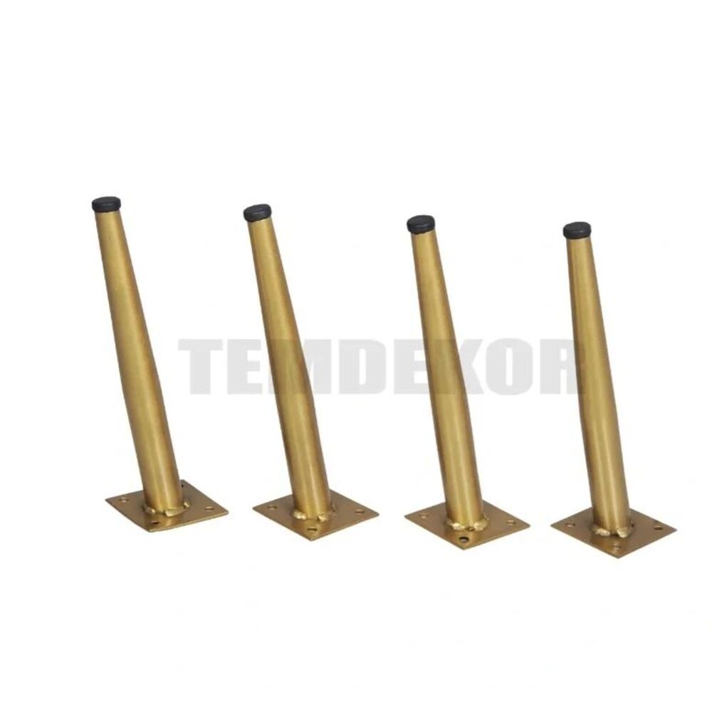 mat gold konik metal ayak. 4 adet