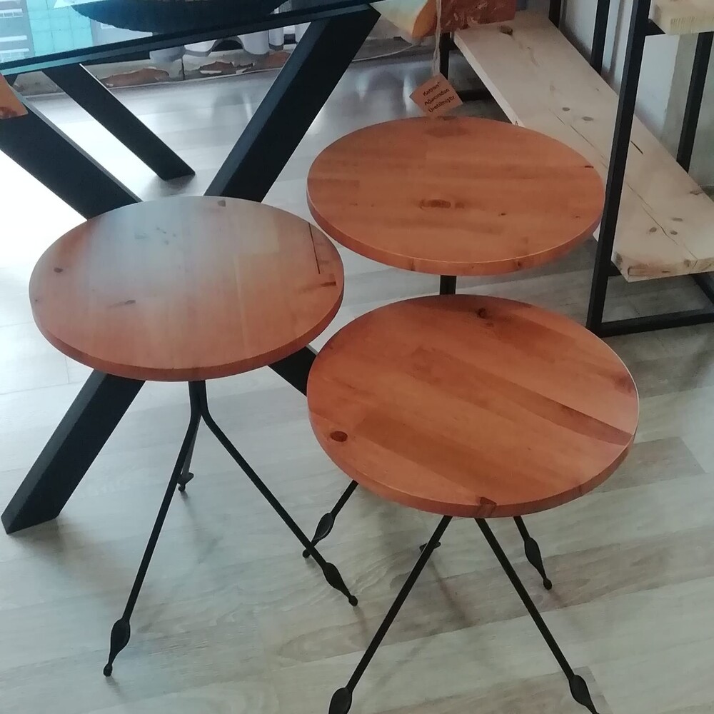 3 lü sehpa metal ayaklar 45cm 50cm 55cm. 3 adet metal ayaklar 
