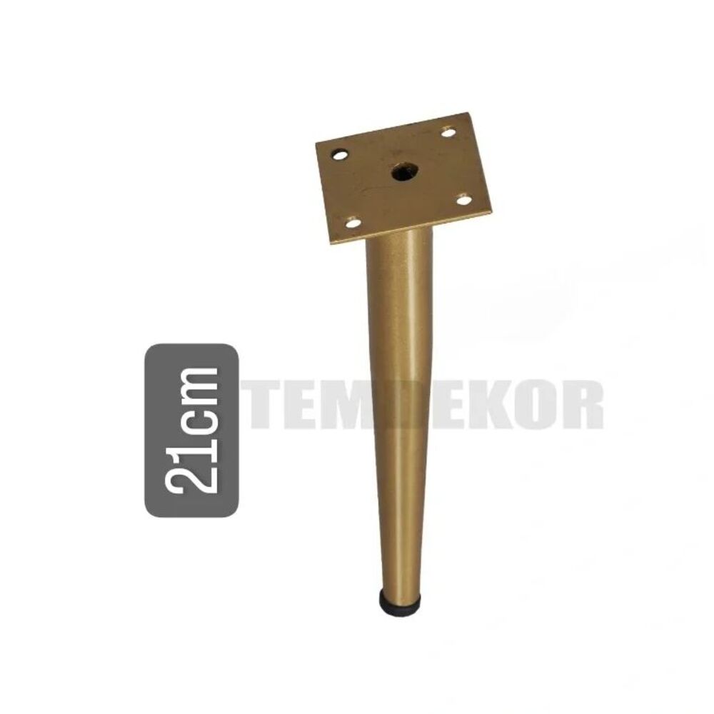 mat gold konik metal ayak. 4 adet