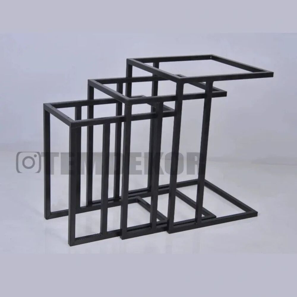 üçlü sehpa metal ayak 