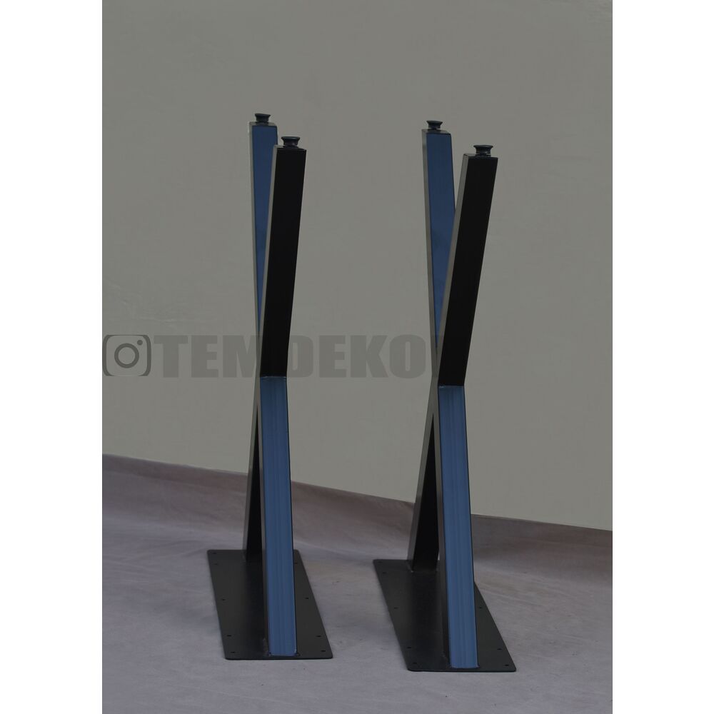 2 adet X MODEL MASA AYAĞI DOĞAL AHSAP ICIN METAL AYAKLAR 