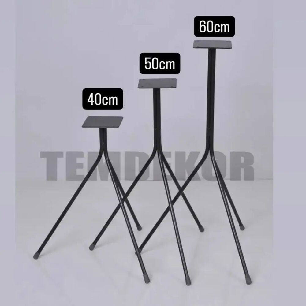10 mm yuvarlak dolu demir 3 lü sehpa metal ayak 