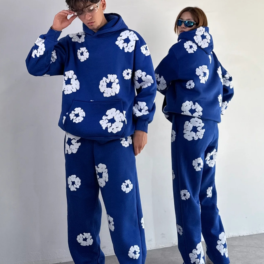 DENIM TEARS ハープンツ　ブルー Mサイズ DENIM TEARS HOODIE TAKIM-MAVİ | ES UCUZLUK