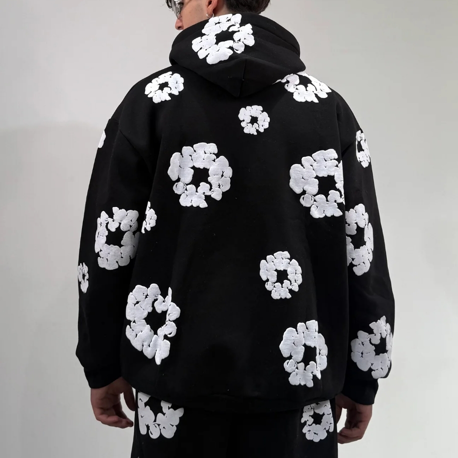 DENIM TEARS HOODIE TAKIM-SİYAH | ES UCUZLUK