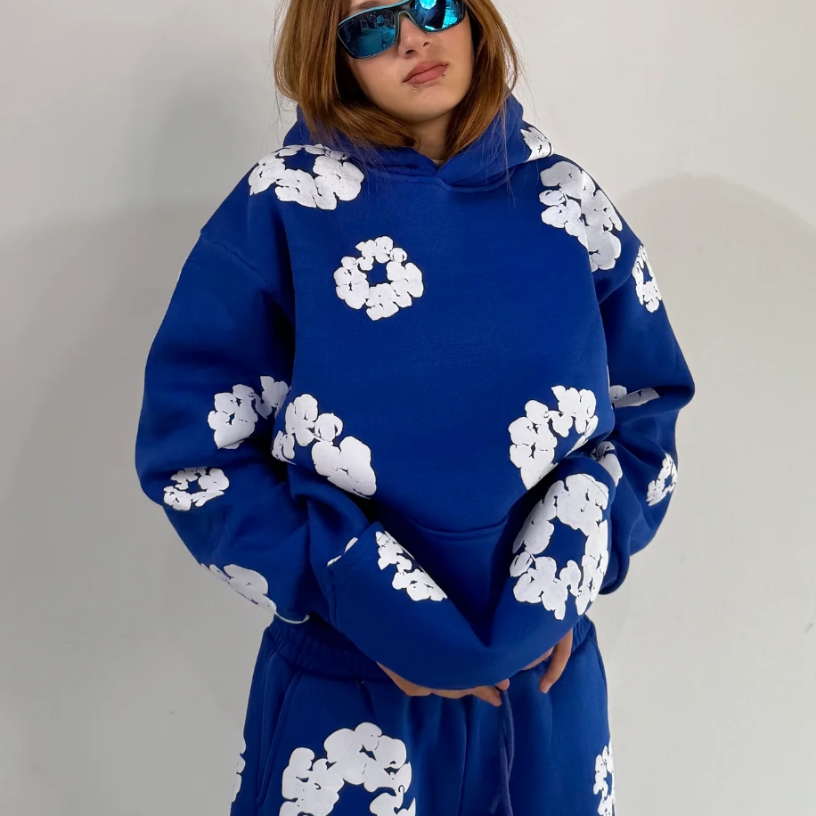 DENIM TEARS ハープンツ　ブルー Mサイズ DENIM TEARS HOODIE TAKIM-MAVİ | ES UCUZLUK