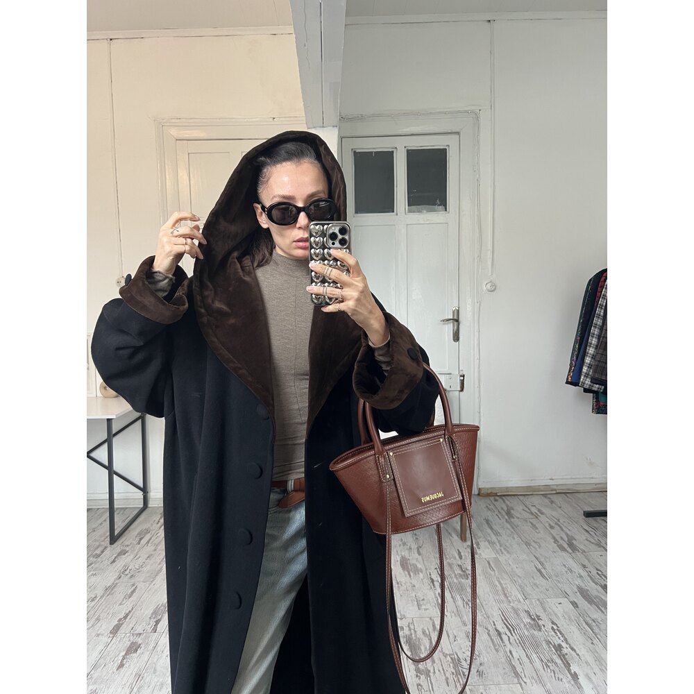 Yessica Germany %80 Yün Tasarım Ürünü Nadir Parça Kaşe Kaban