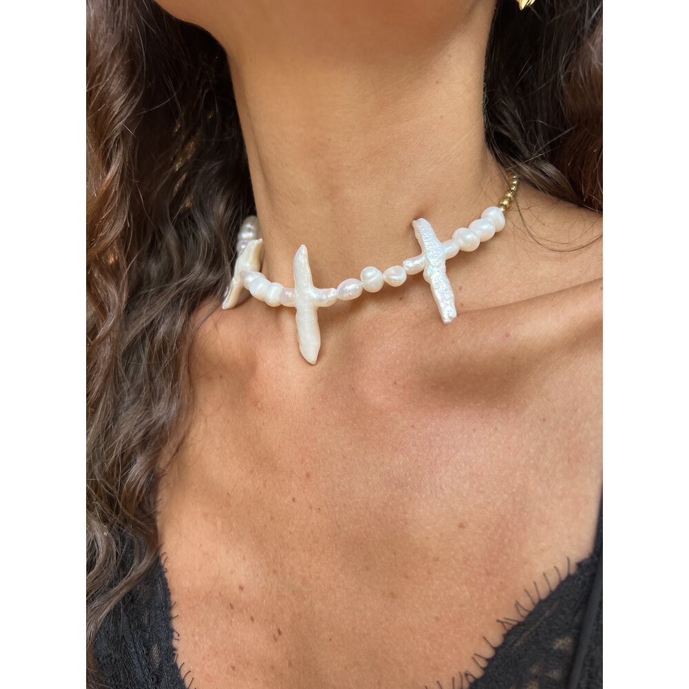 Nadir Bulunan Barok İnci Choker Kolye