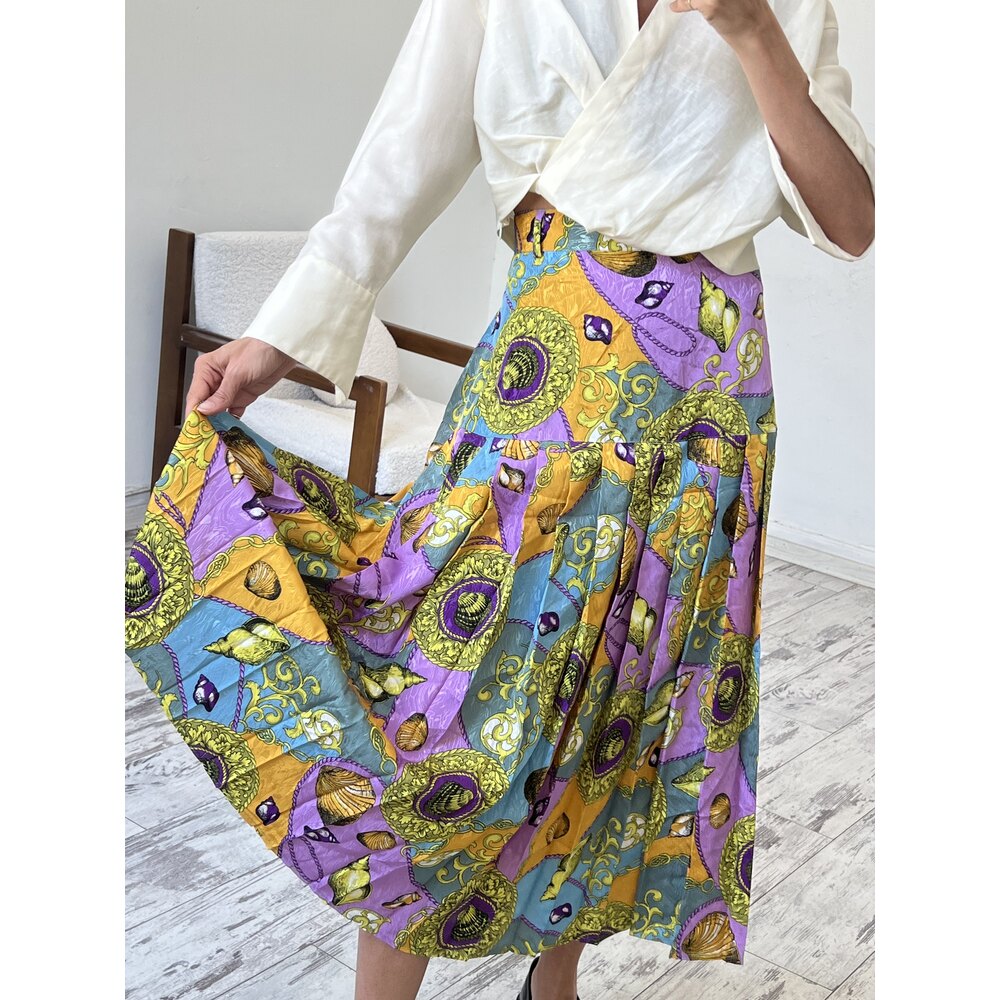 Canda Versace Print Koleksiyonluk Etek