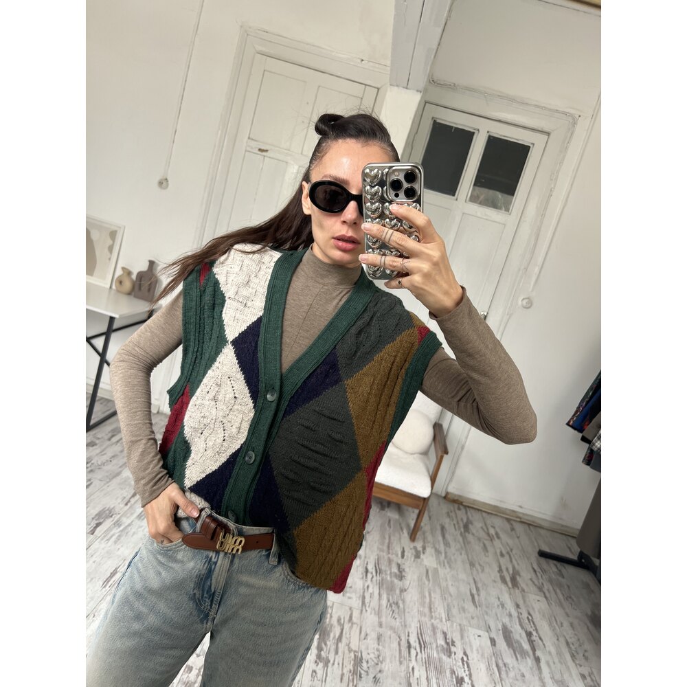 Carlo Colucci Wool and Alpaca Blend Unisex Premium Yelek