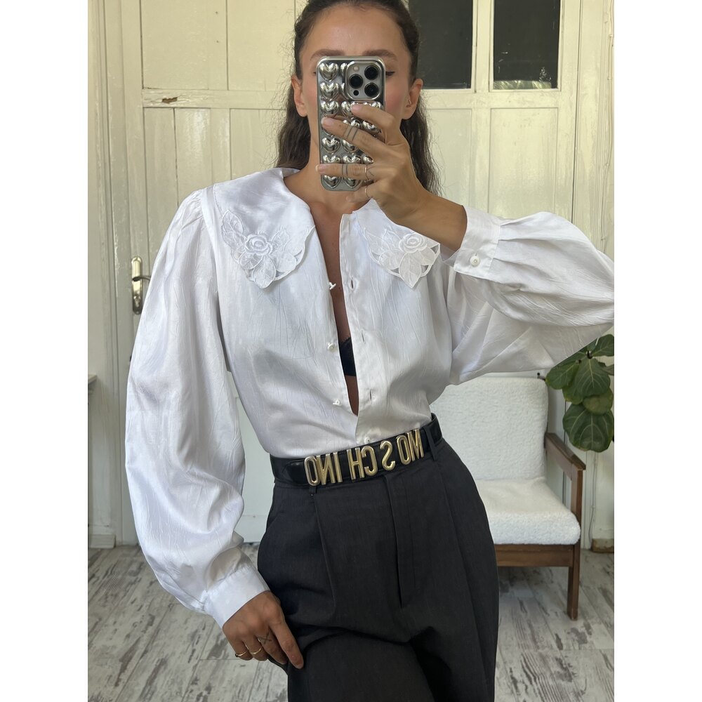 Erfv Germany Extra Soft Tafta Maxi Yaka Delikişi Bluz