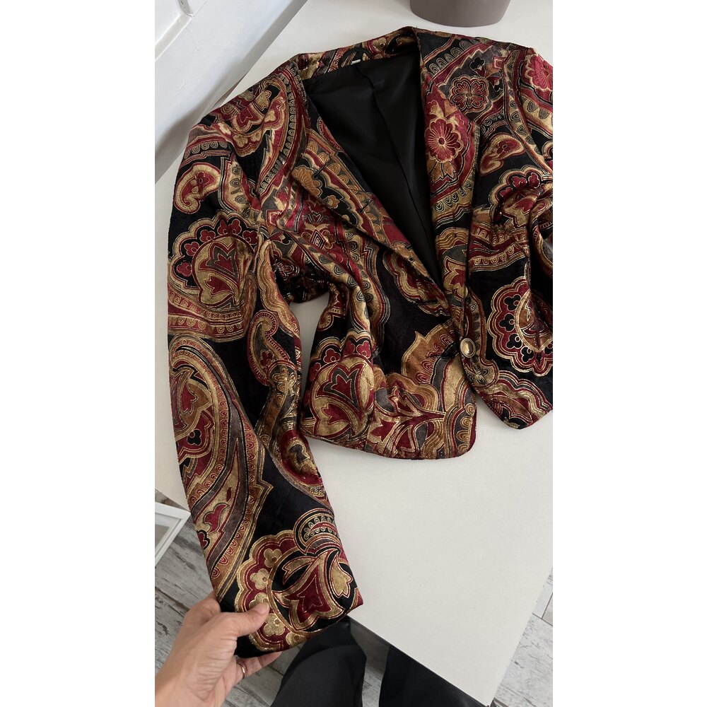 Alman Koleksiyonluk Kadife Barok Nadir Parça Blazer