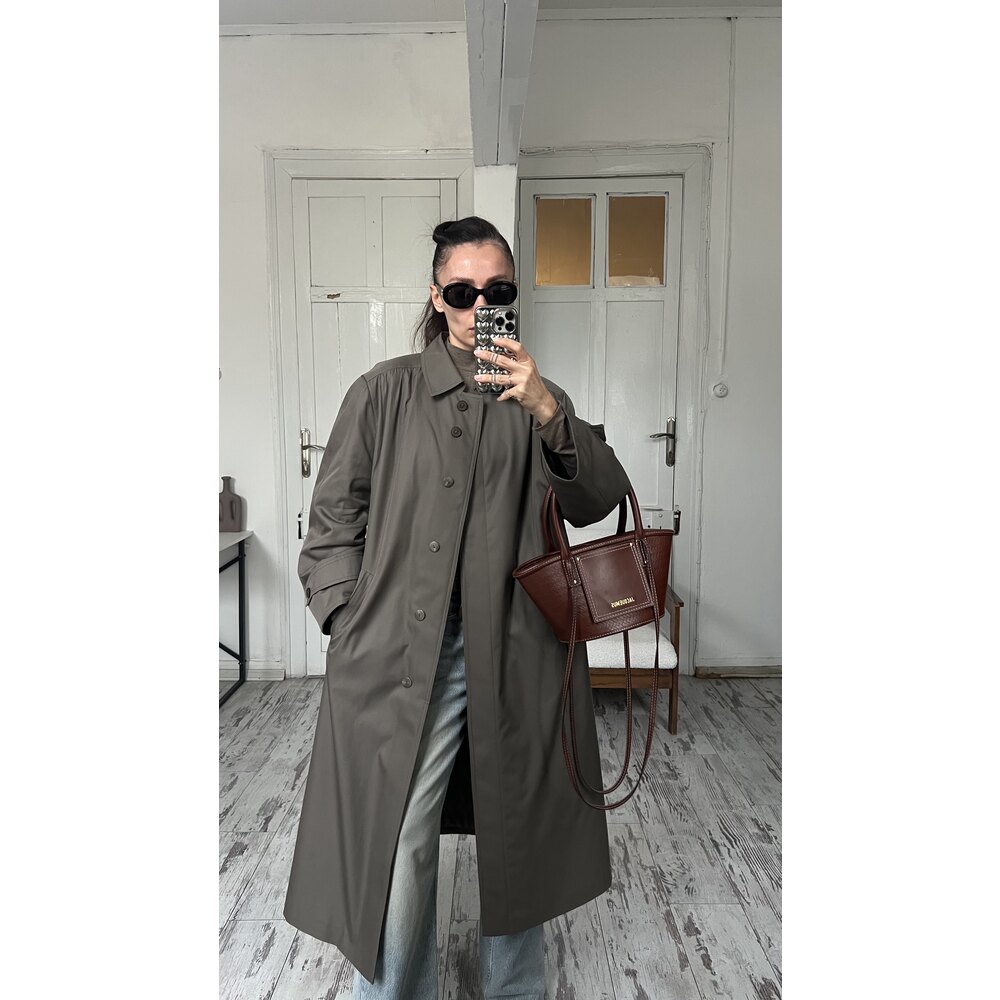 Delmod Germany İçi Kapitona Kaplama Kemerli Premium Trench Kaban