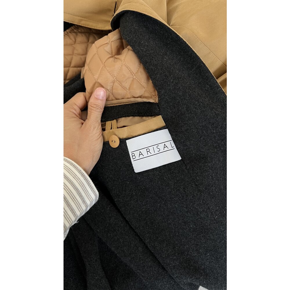 Barisal Germany Microseta Süet Dokulu Premium Trenchcoat
