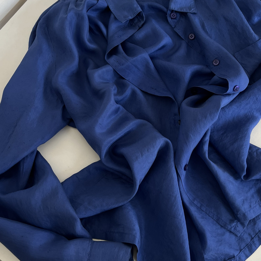 %100 İpek Taşlanmış Soft Dokulu Exclusive Seri Gömlek