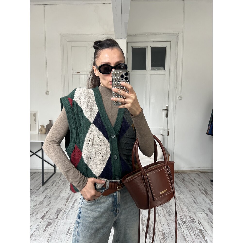 Carlo Colucci Wool and Alpaca Blend Unisex Premium Yelek