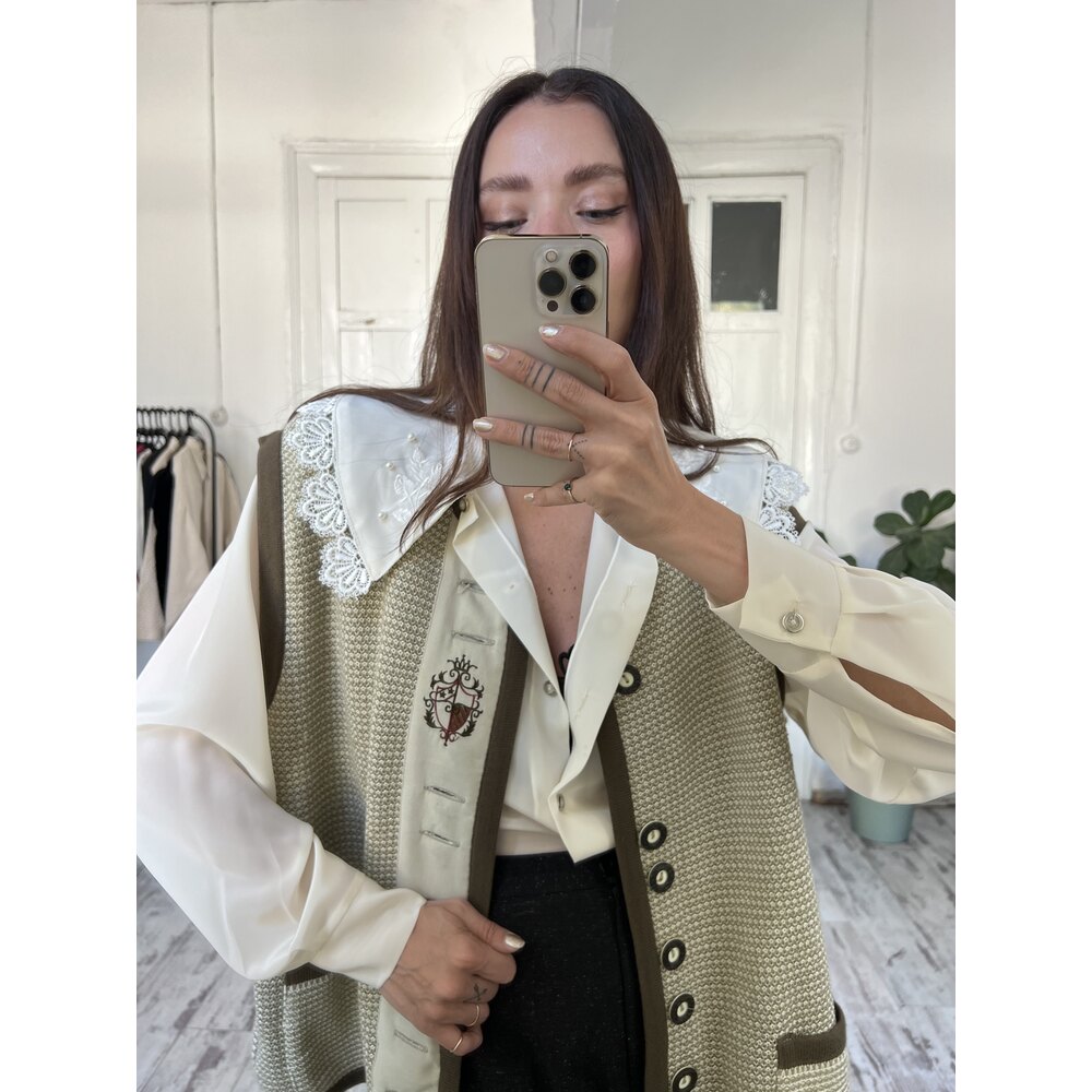 %50 Cotton Dokuma Orijinal Bavyera İşlemeli Premium Yelek