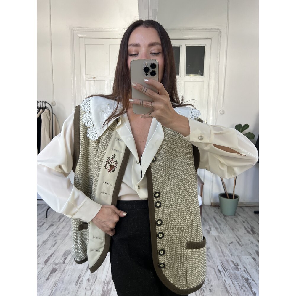 %50 Cotton Dokuma Orijinal Bavyera İşlemeli Premium Yelek