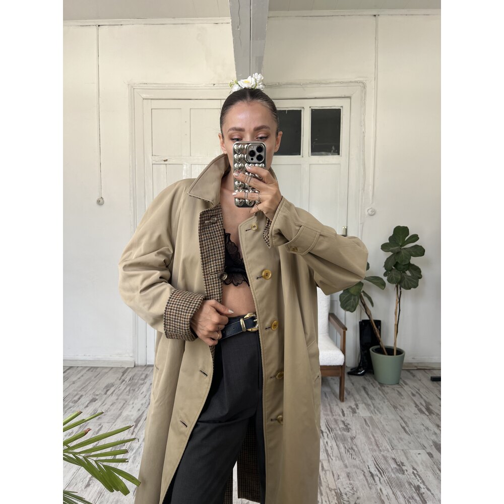 Burberry London Çift Taraflı Giyilebilir Unisex  Tenchcoat/Yün Kaban