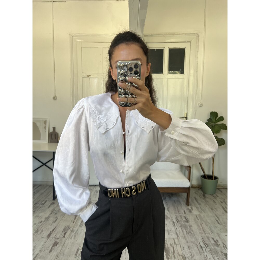 Erfv Germany Extra Soft Tafta Maxi Yaka Delikişi Bluz