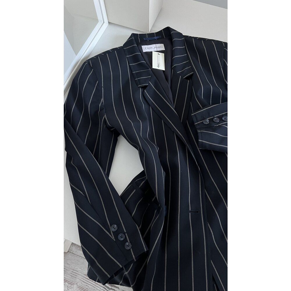 Joseph Janard Tasarımcı İmzalı %45 Yün Stripe Blazer 