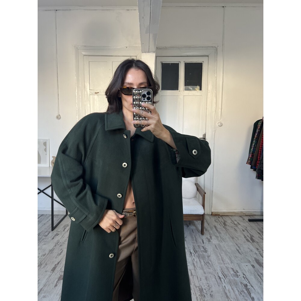 Wool and Cashmere %70 Yün %10 Kaşmir İçerikli Kaşe Kaban
