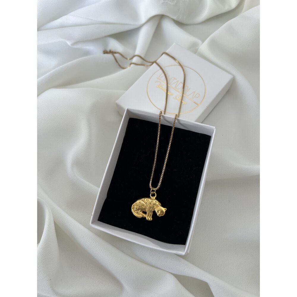 Leo 18k Gold Plated Pirinç Malzeme Kolye (Çelik Zinciri ile)