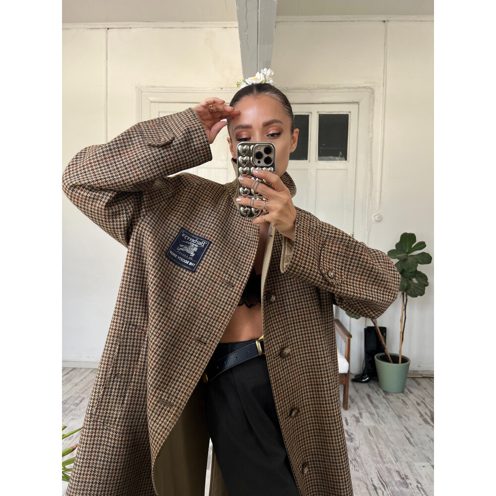 Burberry London Çift Taraflı Giyilebilir Unisex  Tenchcoat/Yün Kaban