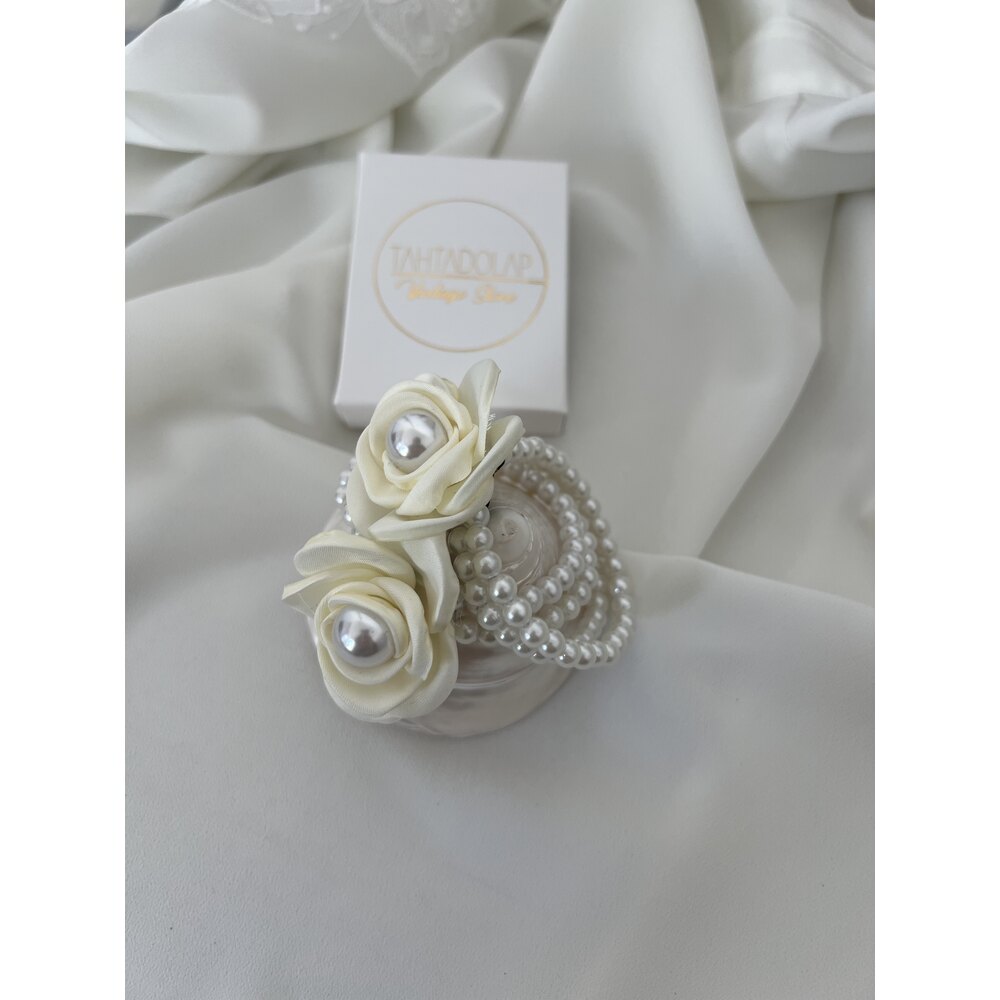Hand Made Satin Touch Pearl Toka