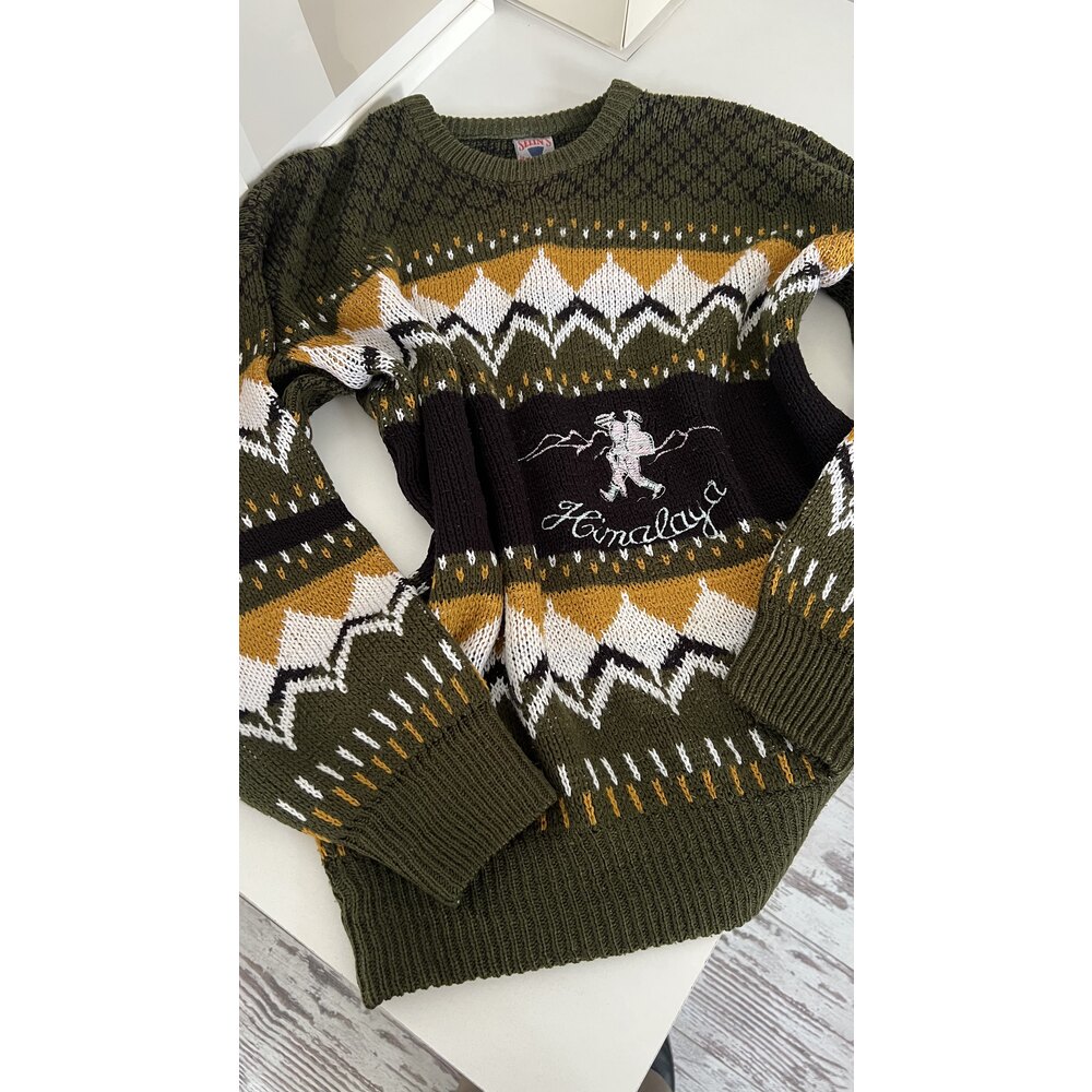 Himalaya İşlemeli Unisex Kazak