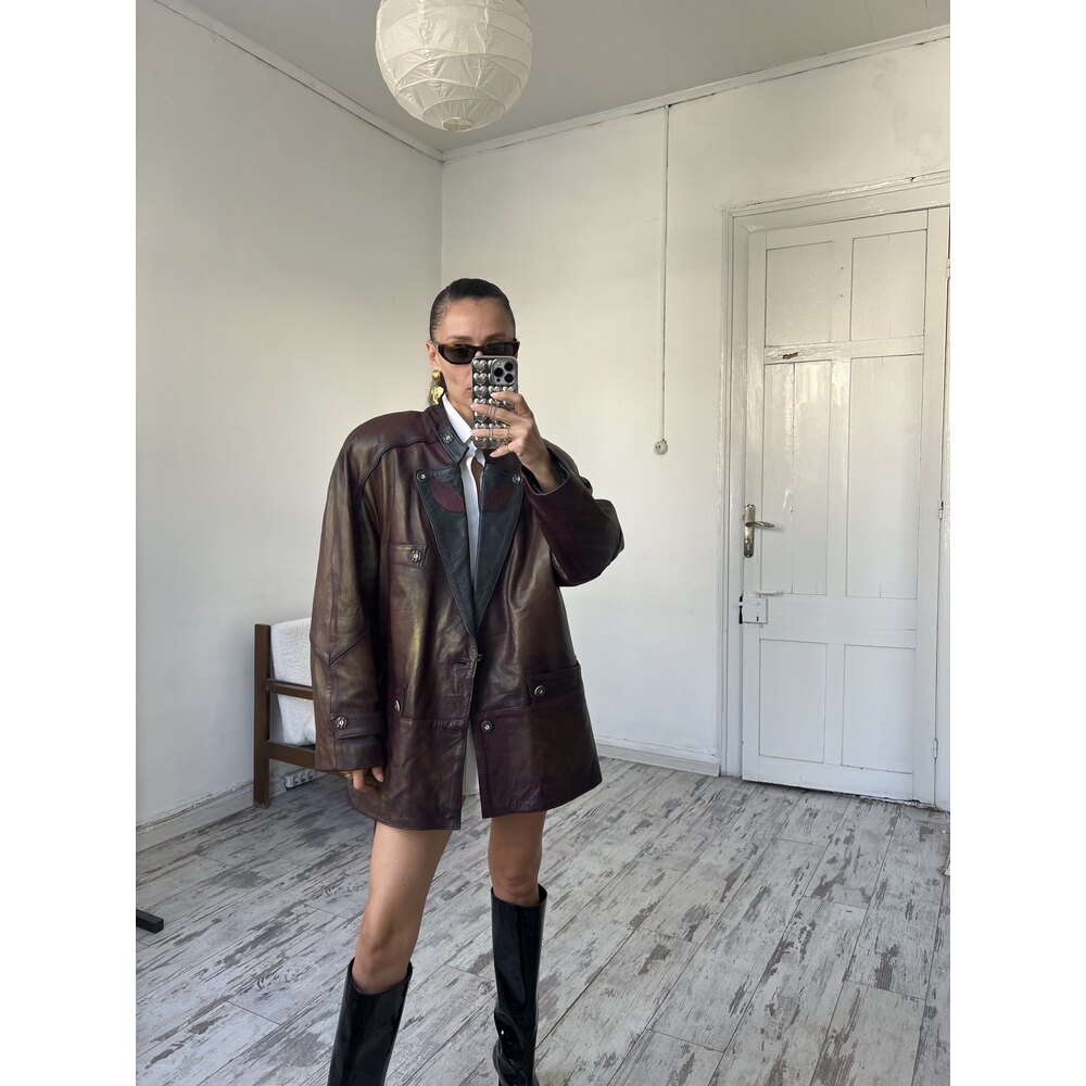 Ultsch Orjinal Avusturya Bavyera Boyfriend Deri Ceket