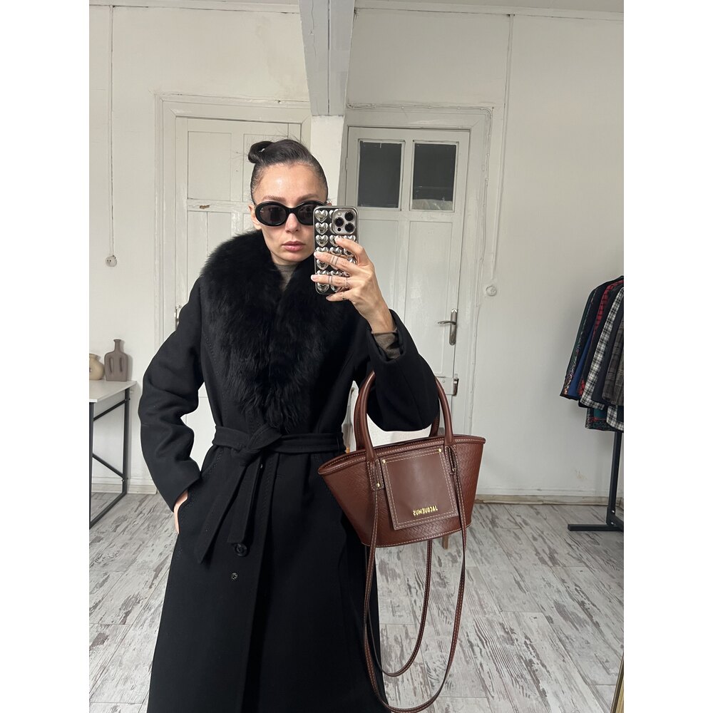 Holka Modell Germany %80 Yün Yaka Deteylı Suit Premium Kaşe Kaban