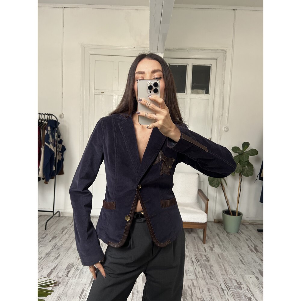 Moschino Jeans Kadife Orijinal Blazer