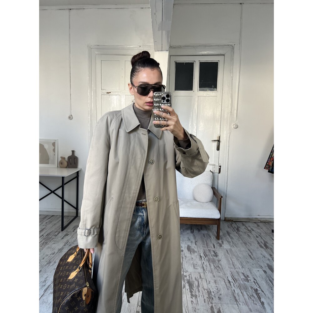 Diolen Europe İtalyan Kalın Dokuma Premium Trenchcoat