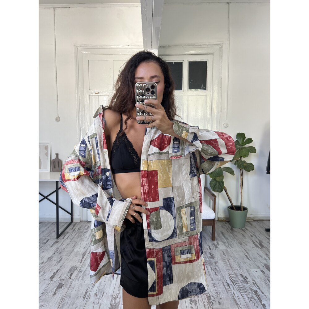 %100 Viscose Dokuma Yazlık Kumaş Alman Üretim Kimono Gömlek
