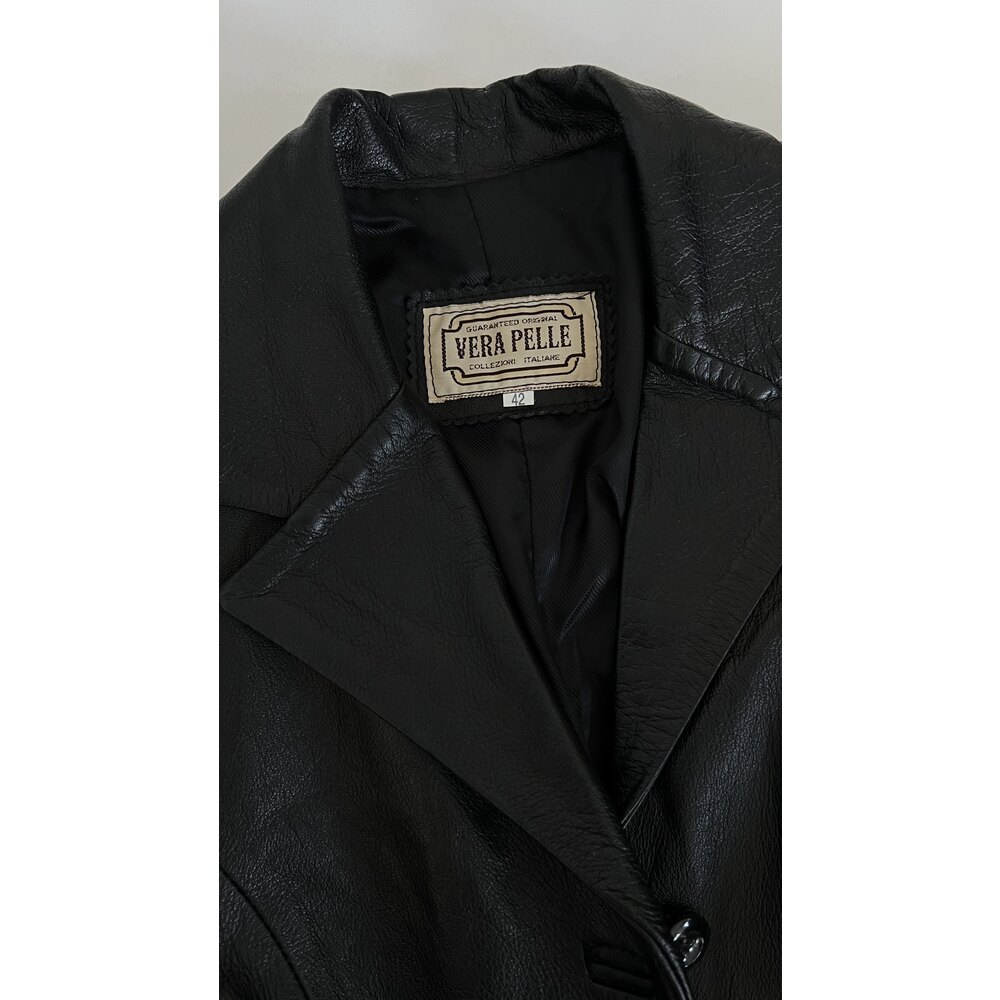 Vera Pelle Made in Italy Ekstra Yumuşak Kuzu Derisi Midi Trenchcoat