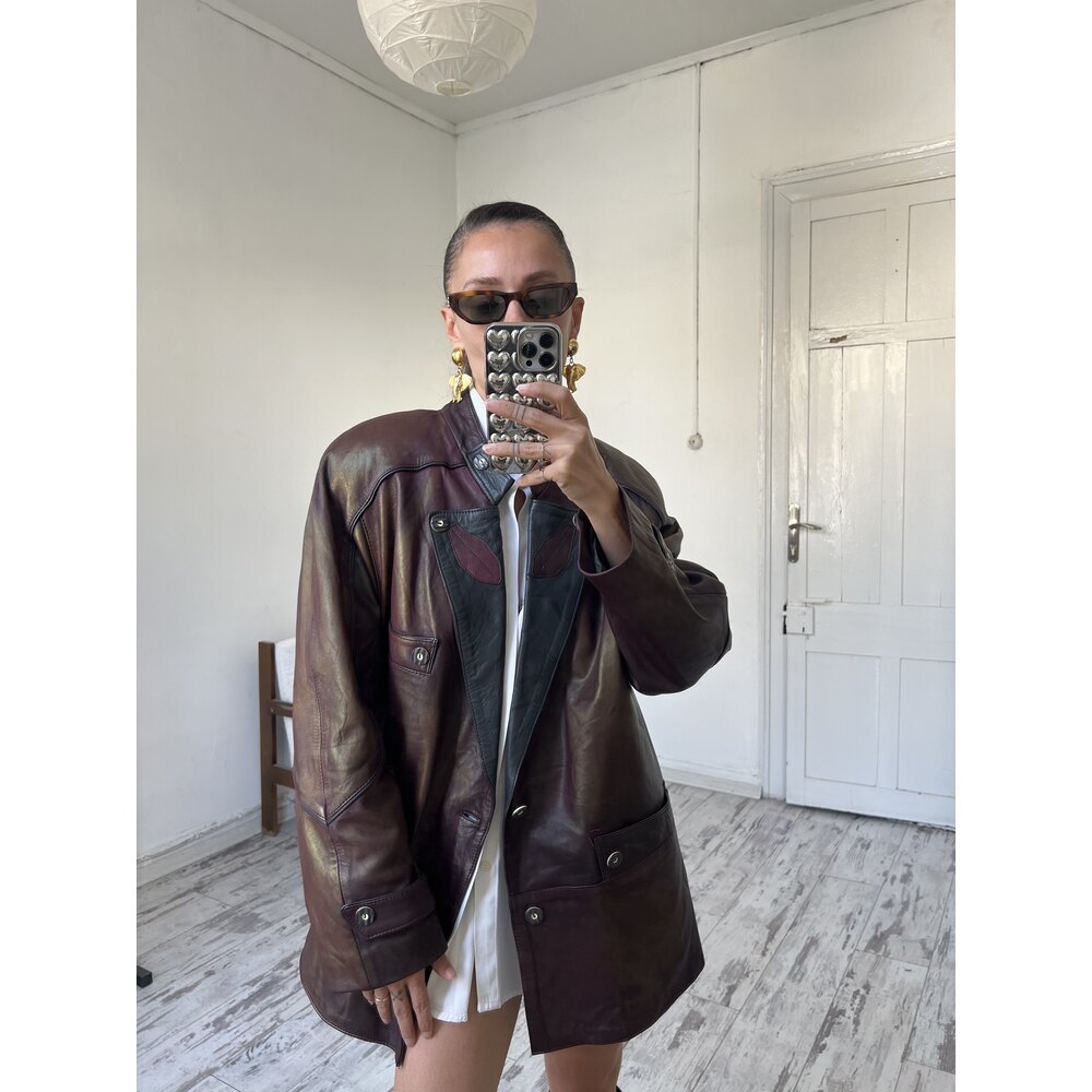 Ultsch Orjinal Avusturya Bavyera Boyfriend Deri Ceket