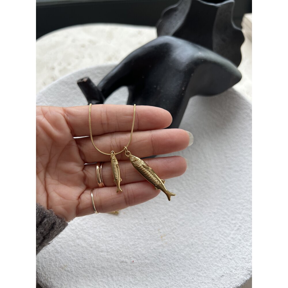Luck Charm Balık Figürlü Kararmaz Çelik Premium Kolye