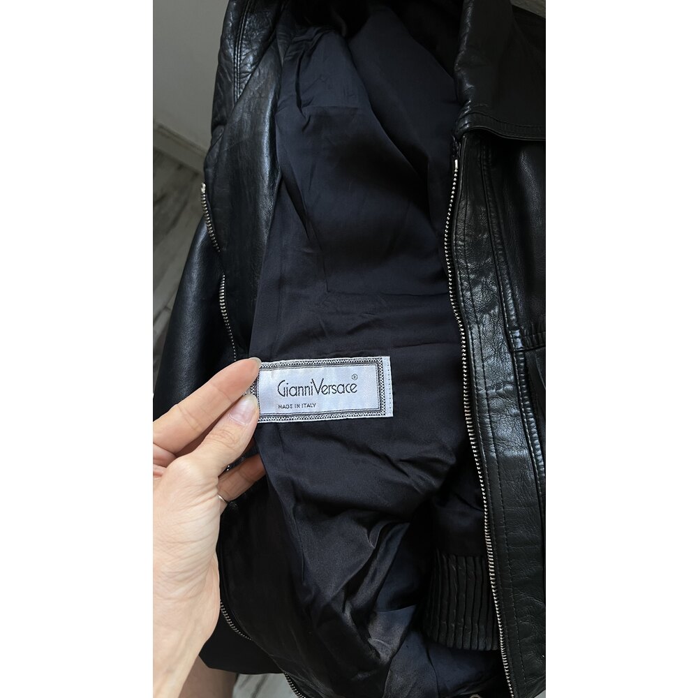 Gianni Versace Original Fringe Koleksiyonluk Deri Ceket 