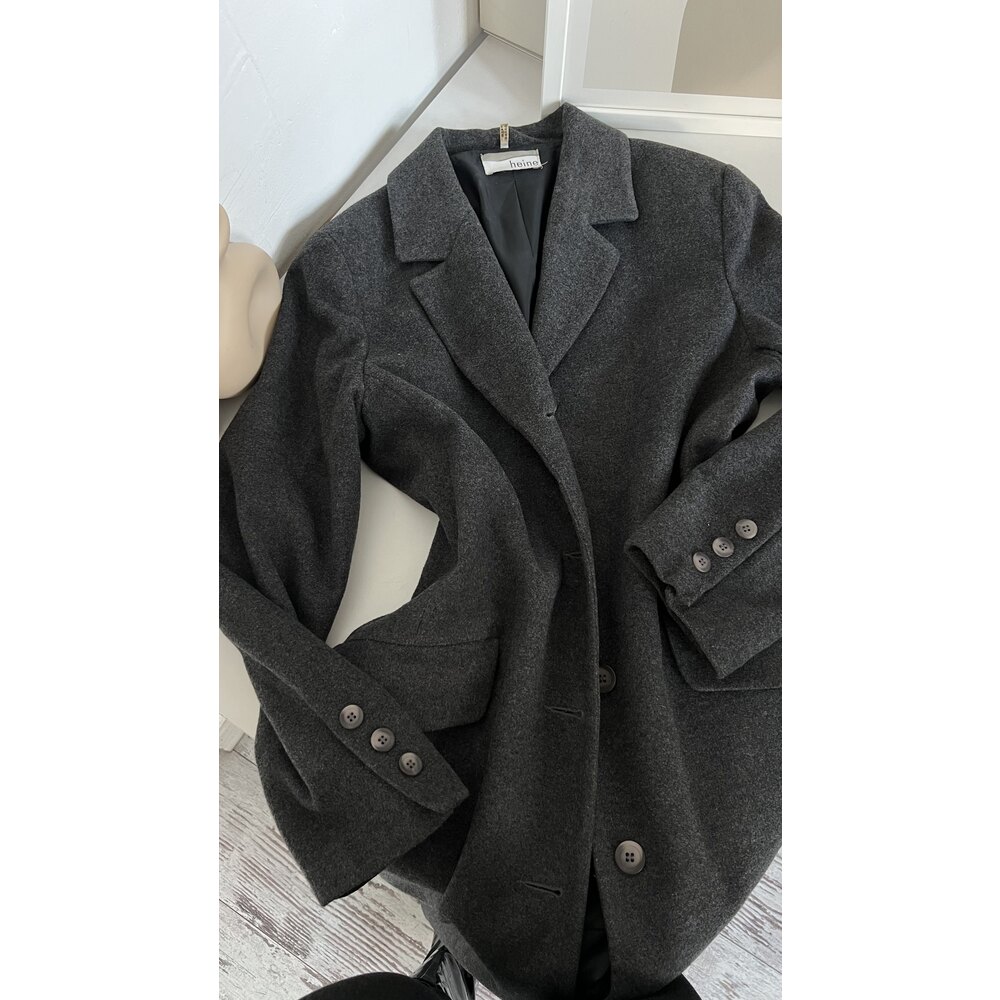 Heine Germany %70 Yün İçerikli Maxi Boy Kaşe Kaban