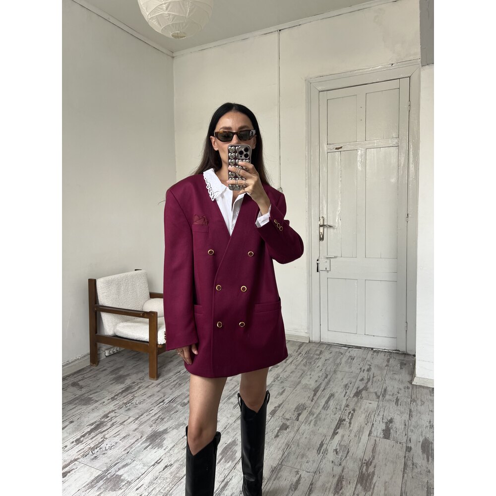 Westburry Wool Blend Midi Cherry Premium Blazer