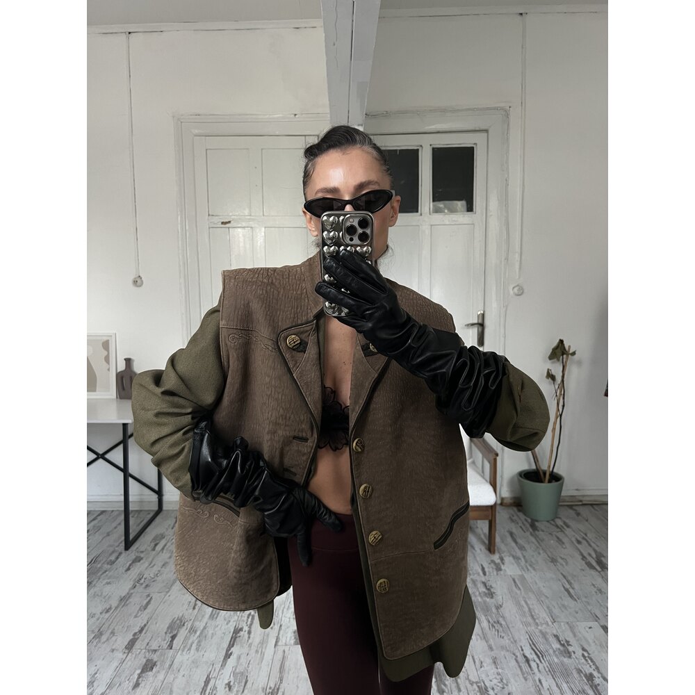 Alphorn %100 Kuzu Derisi Exclusive Avusturya Bavyera Yelek