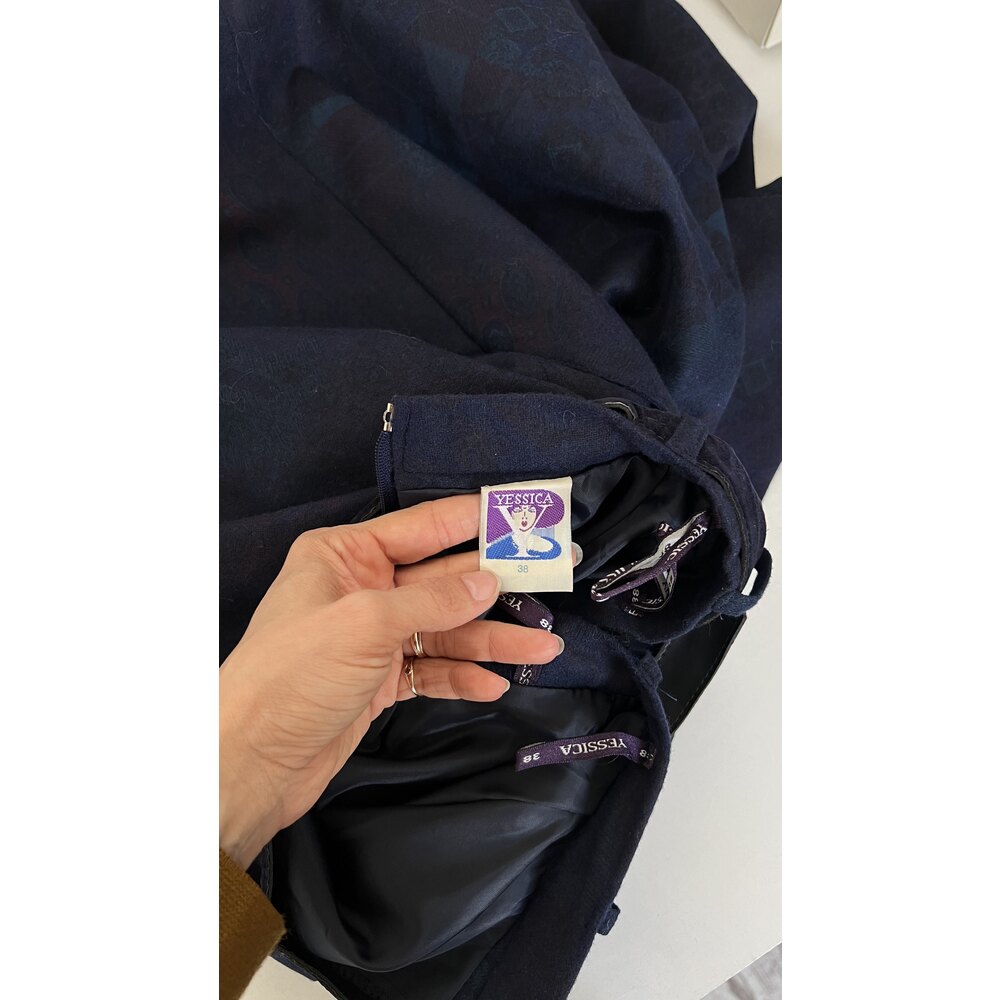 Yessica Germany %70 Yün Dokuma Astarlı Midi Etek