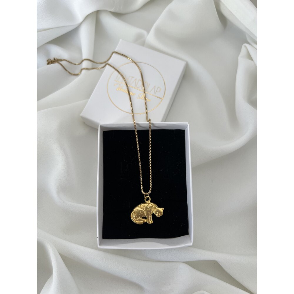 Leo 18k Gold Plated Pirinç Malzeme Kolye (Çelik Zinciri ile)